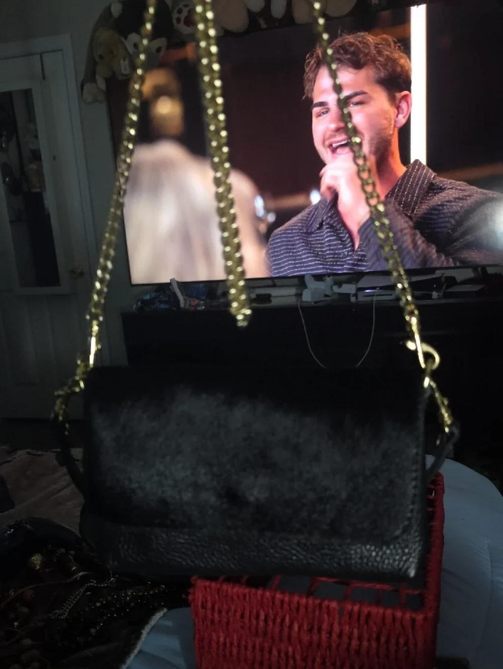 Vintage italian leather stylish black